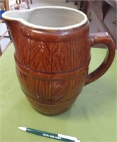 Brown Pottery Pitcher