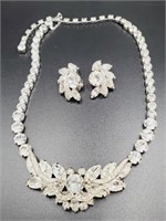 (E) Weiss Rhinestone Necklace (12" long) and