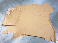 Pair of beige leather hides