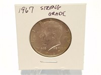 1967 KENNEDY HALF DOLLAR 40% SILVER COIN