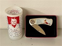 Vintage Glass 1974 & Motivator Knife