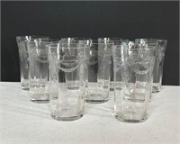 Etched Crystal Juice Glasses