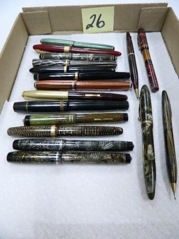 (15) Vintage Fountain Pens plus (2) Mechanical