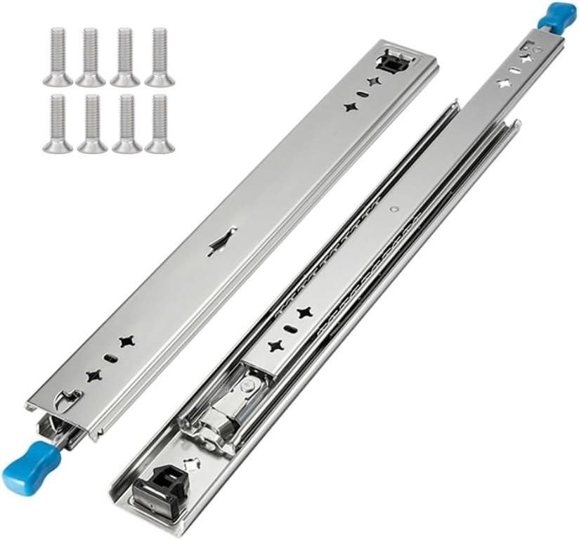 1 Pair 32 Inch Heavy Duty Drawer Slides with Lock