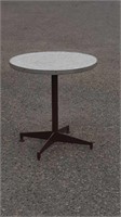 Tiled patio table with metal base 24 inch by 25