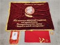 Soviet Era Russia Banners Lot