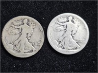 1916 & 1917 Liberty Walking Half Dollars