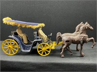Stanley Cast Iron Horse Drawn Carriage