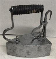 Early box iron handmade nickel plate with