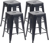 YOUNIKE Metal Barstools Set of 4 Counter Height