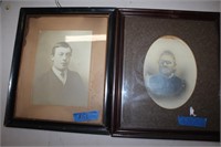 Two framed antique photos
