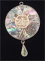 Sterling .925 & Abalone Face Pendent