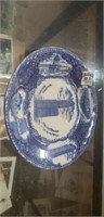 Woolworth Building Blue & White Vintage Plate