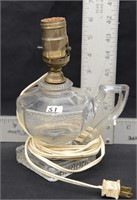 SHERETON Greek Key EAPG chamberstick kerosene lamp