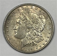 1890 Morgan Silver $1 About Uncirculated AU