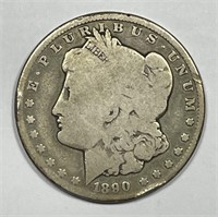 1890-CC Morgan Silver $1 Carson City Good G
