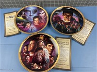 3X STAR TREK COLLECTOR PLATES W/ COA