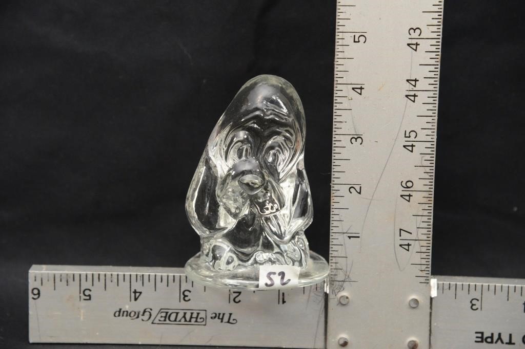 Retro 1970's Art Glass Figurine Doopy Dog