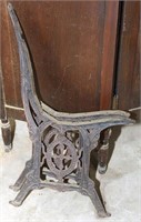 pair of ornate cast iron park bench legs