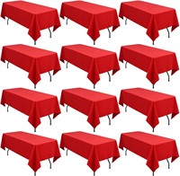 12 Pack 60x102 Red Rectangle Tablecloth