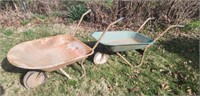 Two wheel barrows.