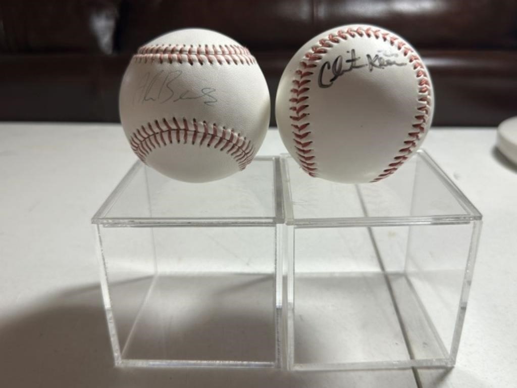 2 Autographed Baseballs
