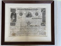 Republic of Texas Government Bond $100 (1841)