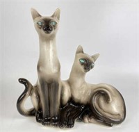 MCM Porcelain Siamese Cat Lamp