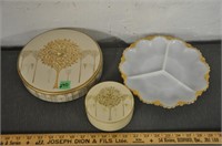 Vintage serving dishes/coasters - info