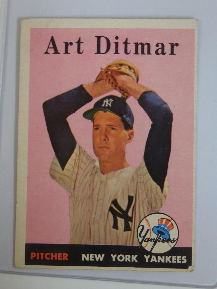 1958 TOPPS #354 ART DITMAR YANKEES VINTAGE