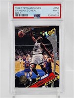1992 TOPPS ARCHIVES SHAQUILLE ONEAL GOLD PSA 9