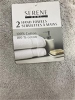 2-pack Serene Home Hand Towel - Grey ^