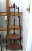 5 tier walnut corner stand