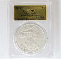 2018 Silver Eagle PCGS MS70