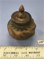 Approx. 4" x 3" pottery pot, archaic with cone fin