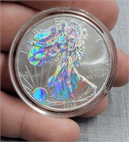 2009 American Silver Eagle rainbow