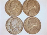 1950's Jefferson Nickels; 1952-(1); 1953-(2);