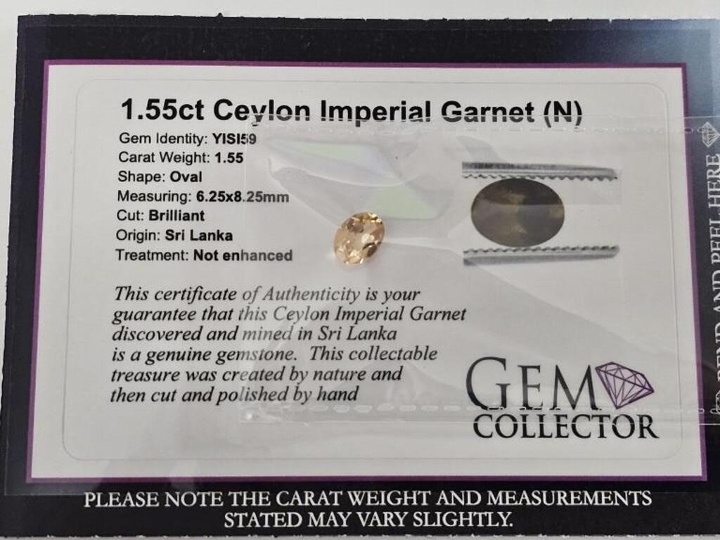 1.55ct Ceylon Imperial Garnet (N)