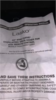 Lasko 42” wind curve oscillating space saver fan