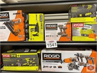 Tools Lot of Ridgid and Ryobi tools 7 pcs approx.