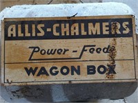 ALLIS-CHALMERS POWER-FEED WAGON BOX SIGN