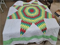 Nice Texas Star quilt 74" sq