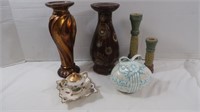 Home Decor Lot-Candlestick Holders,James Kent Dish