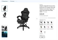 N7180  Magshion Ergonomic Gaming Chair Black