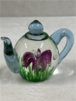 Vintage Glass TeaPot Figurine/Decor