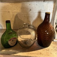 Vintage Apple Juice & Wine Bottles