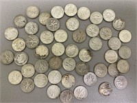 50 silver roosevelt dimes