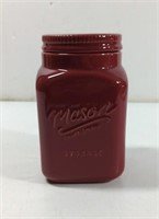Mason Craft Red Canister Jar Ceramic