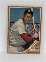 Stan Musial 1962 Topps Baseball Card #50
