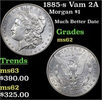 1885-s Vam 2A Morgan $1 Grades Select Unc